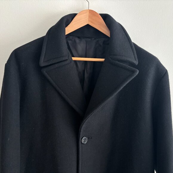 $4900 Jil Sander Black Wool Cashmere Overcoat Ulster Collar - 48/ Medium - Picture 5 of 16